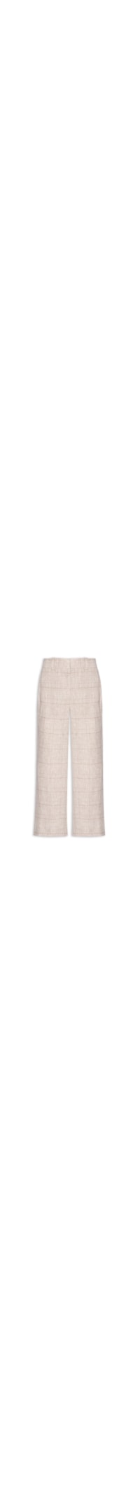 Calça Feminina De Linho Xadrez - Cinza