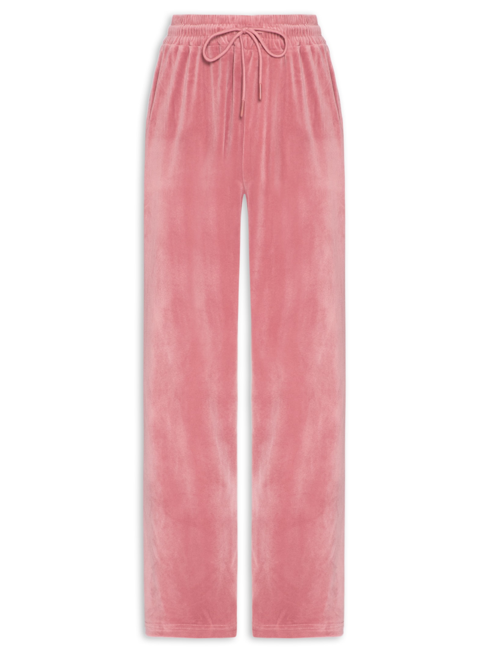 Calça Feminina De Moletom Plush Rosa Basiq