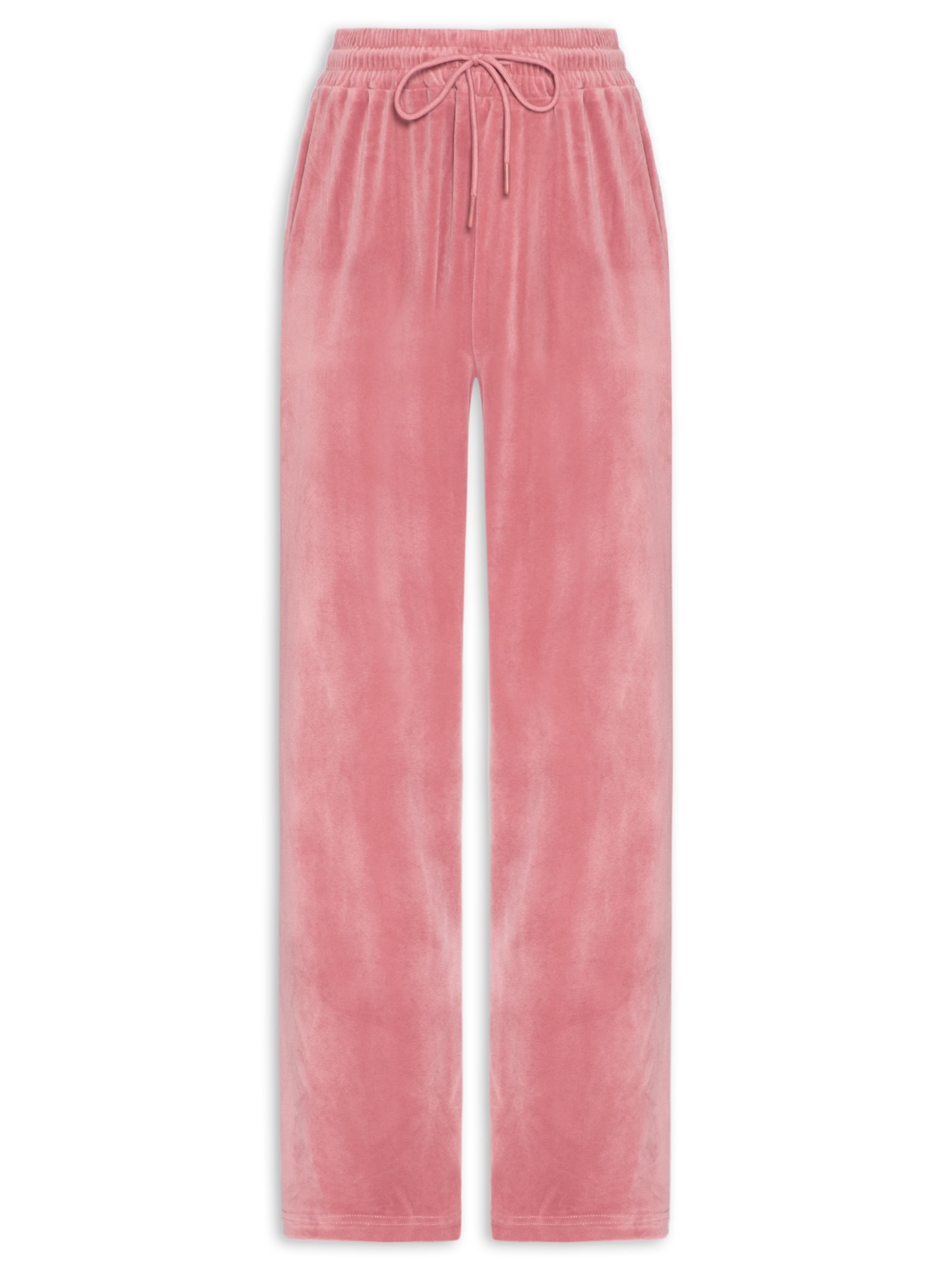 Calça Feminina De Moletom Plush Rosa Basiq