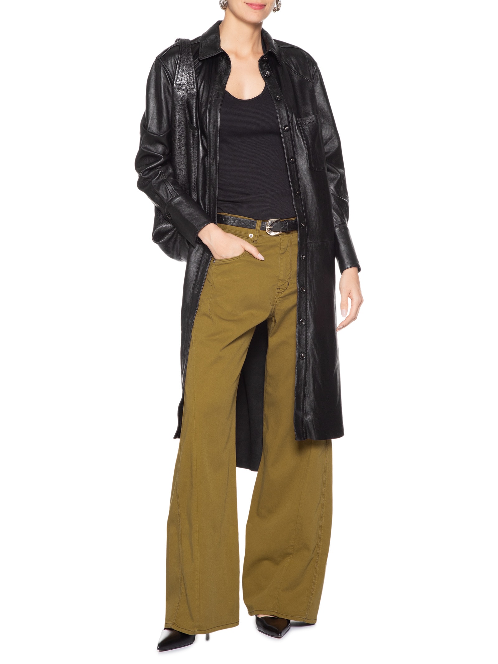 Calça Feminina De Sarja Antique Verde Animale