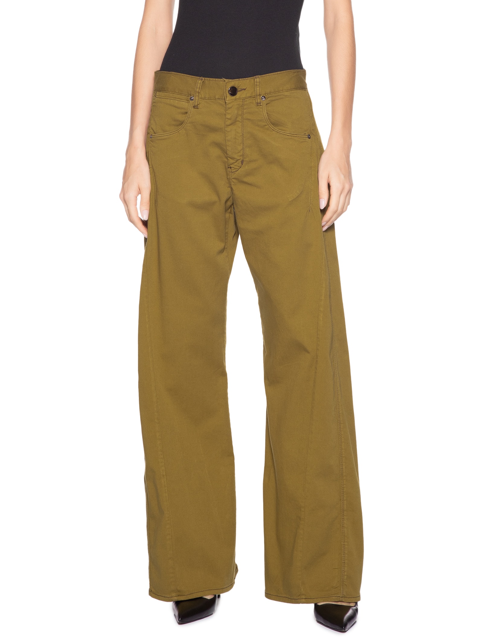 Calça Feminina De Sarja Antique Verde Animale