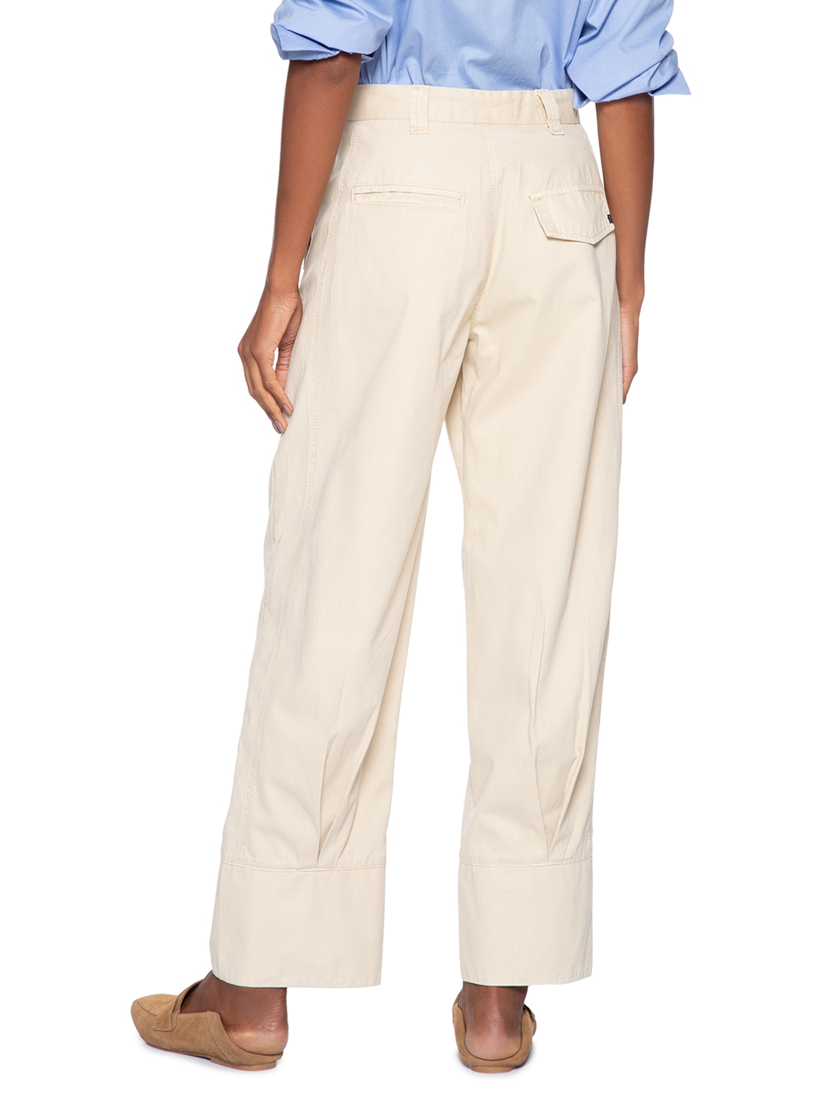 Calça Feminina de Sarja Bege Pret Bege Animale