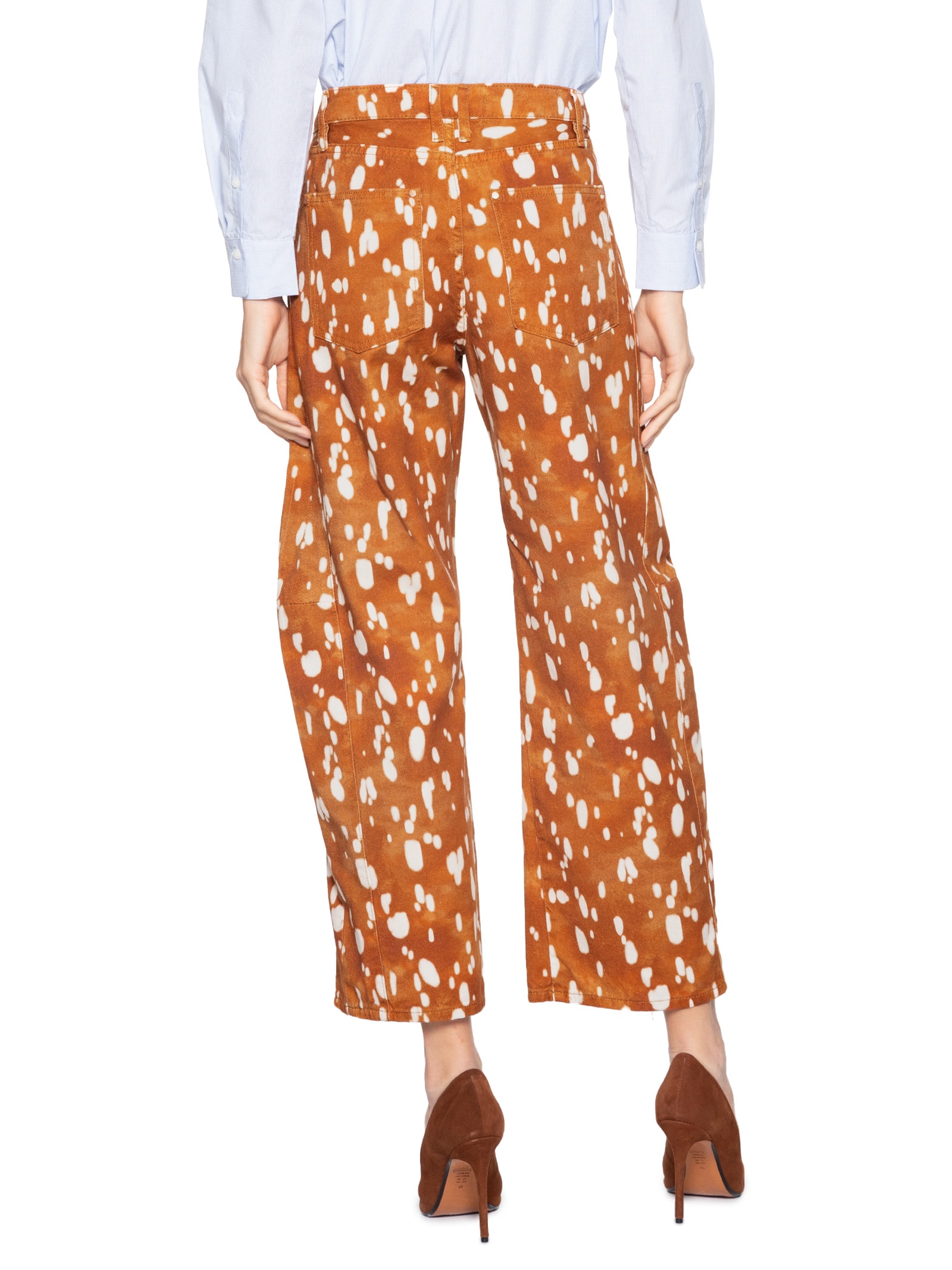 Calça Feminina De Sarja Fig Cervo Marrom Animale