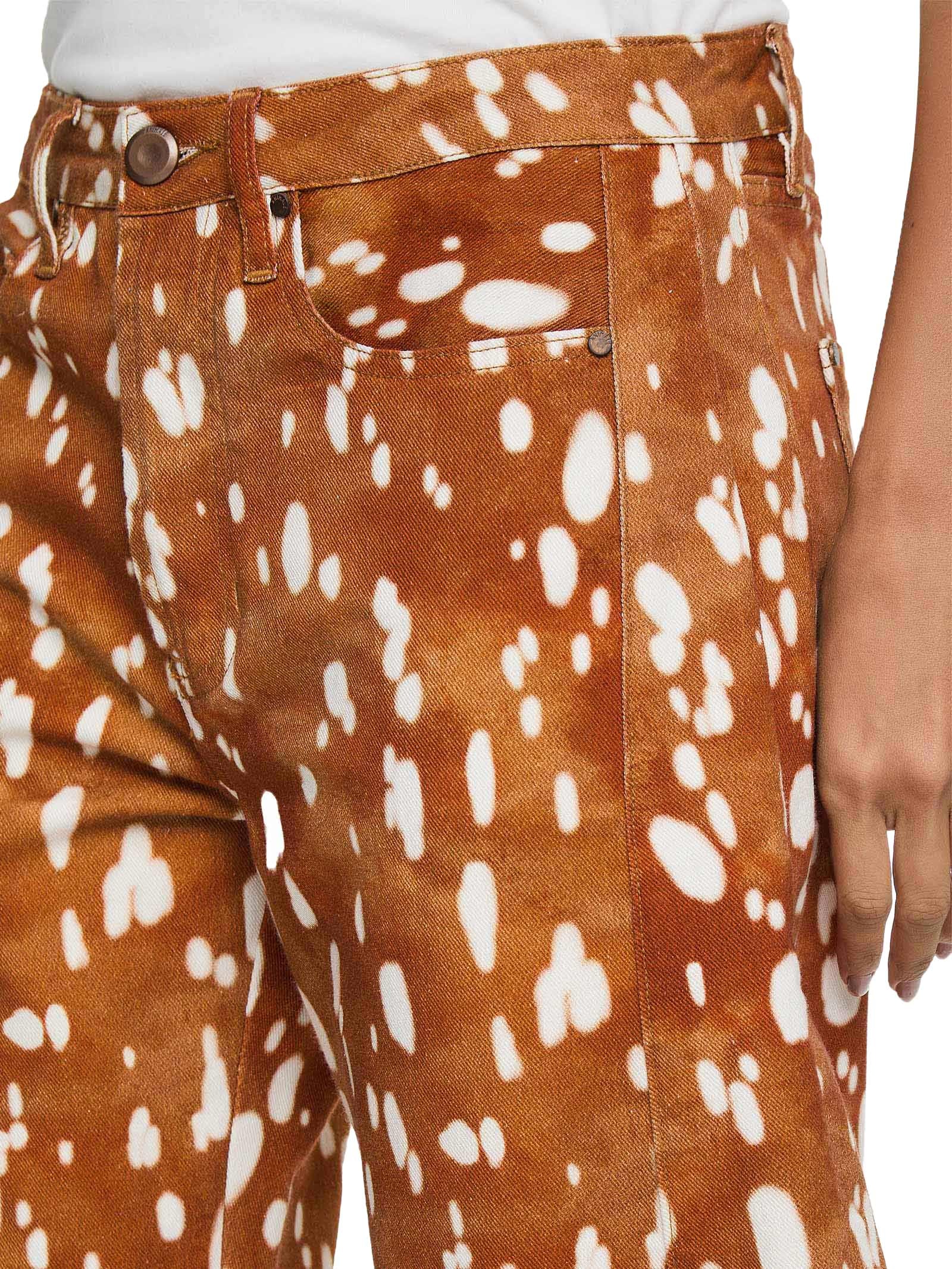 Calça Feminina De Sarja Fig Cervo Marrom Animale