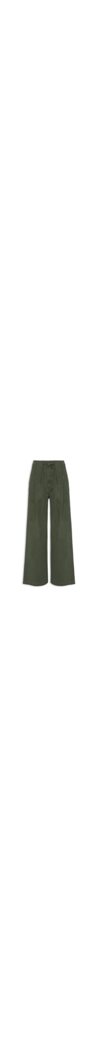 Calça Feminina de Sarja Passante Prega - Verde