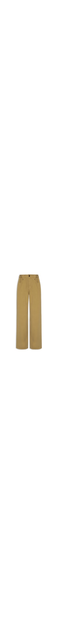 Calça Feminina de Sarja Prega Bolso Sépia - Marrom