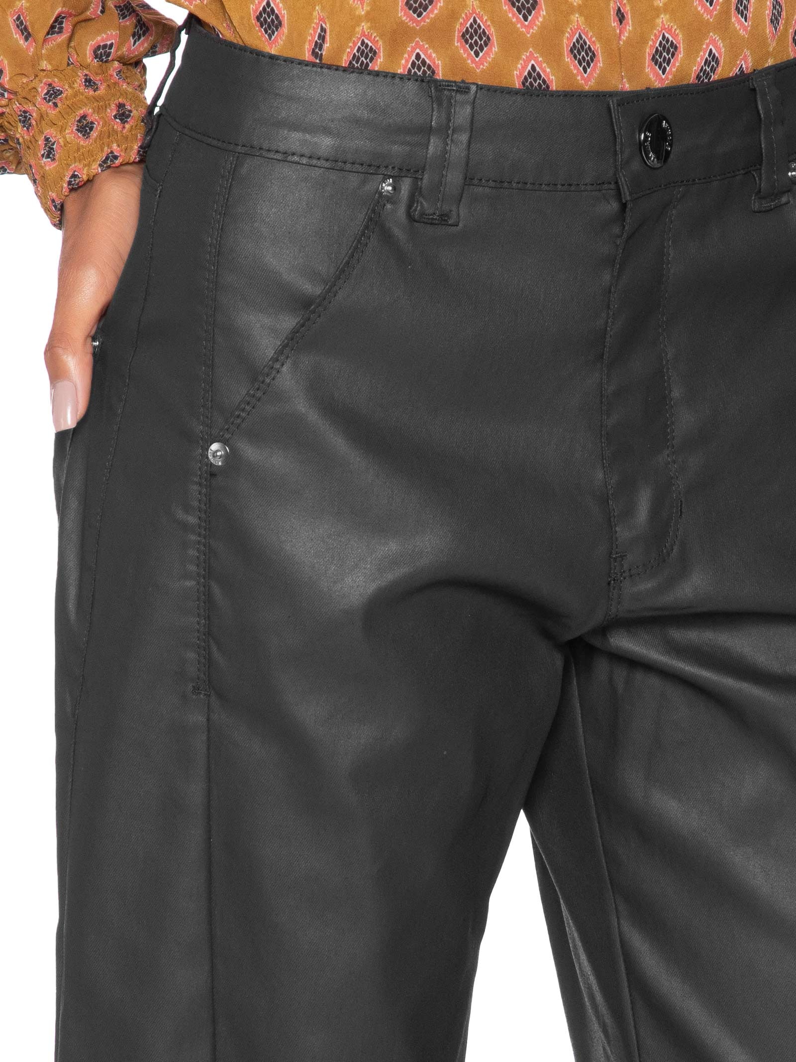 Calça Feminina  de Sarja Reta Preto Animale