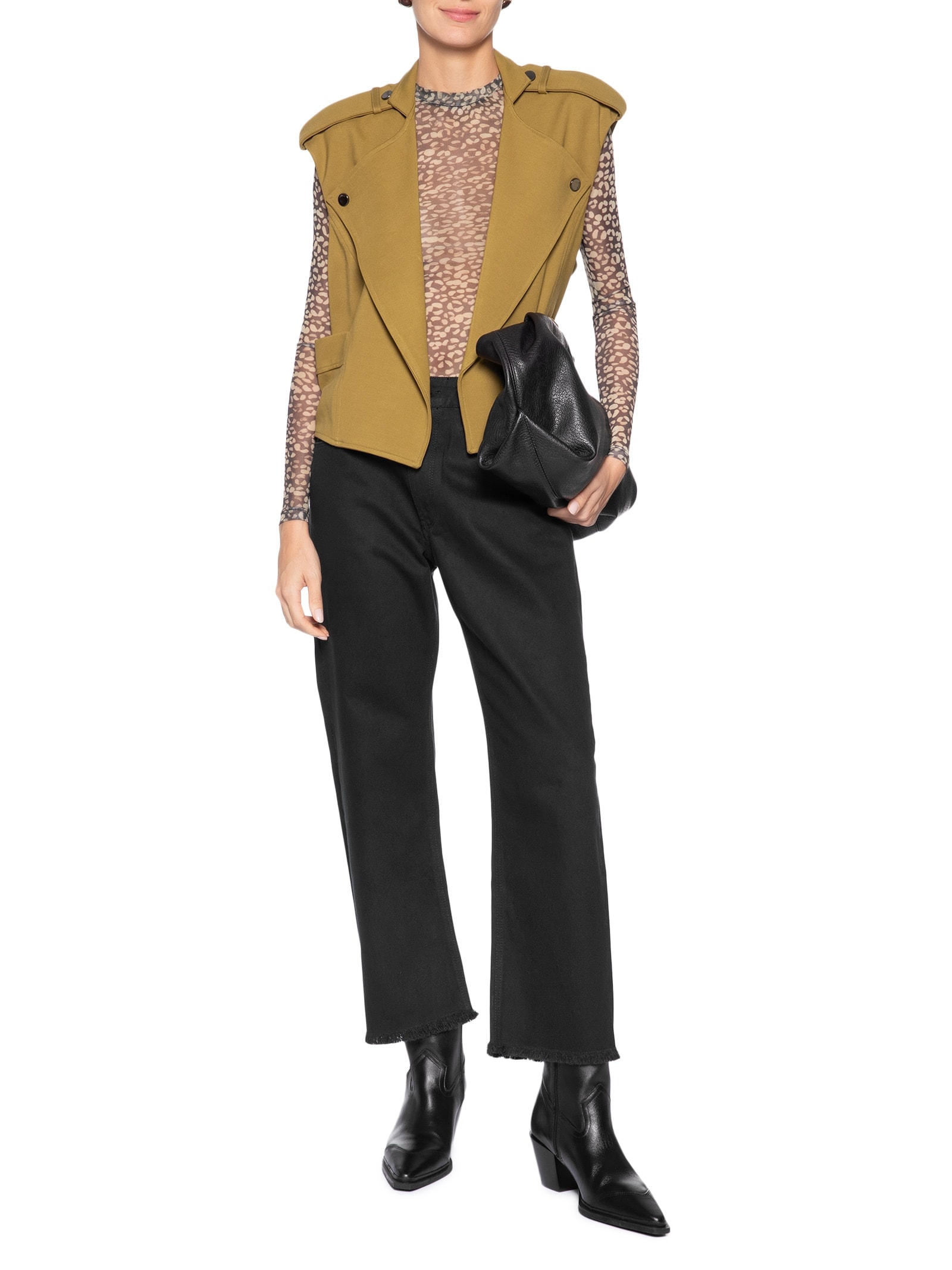 Calça Feminina de Sarja Zíper Bolsinho – Preto Animale