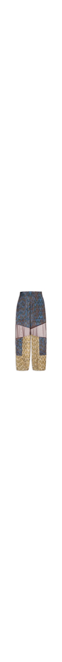 Calça Feminina De Seda e Georgette Estampada Cargo - Animal Print