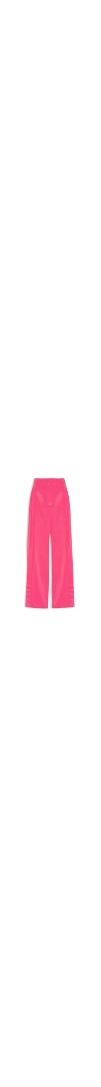 Calça Feminina De Seda Pantalona Com Dobra - Rosa
