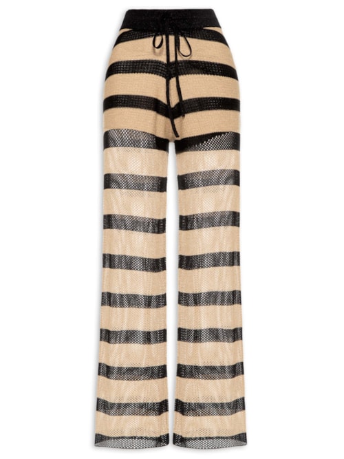 Calça Feminina De Tricot Com Lurex – Dourado