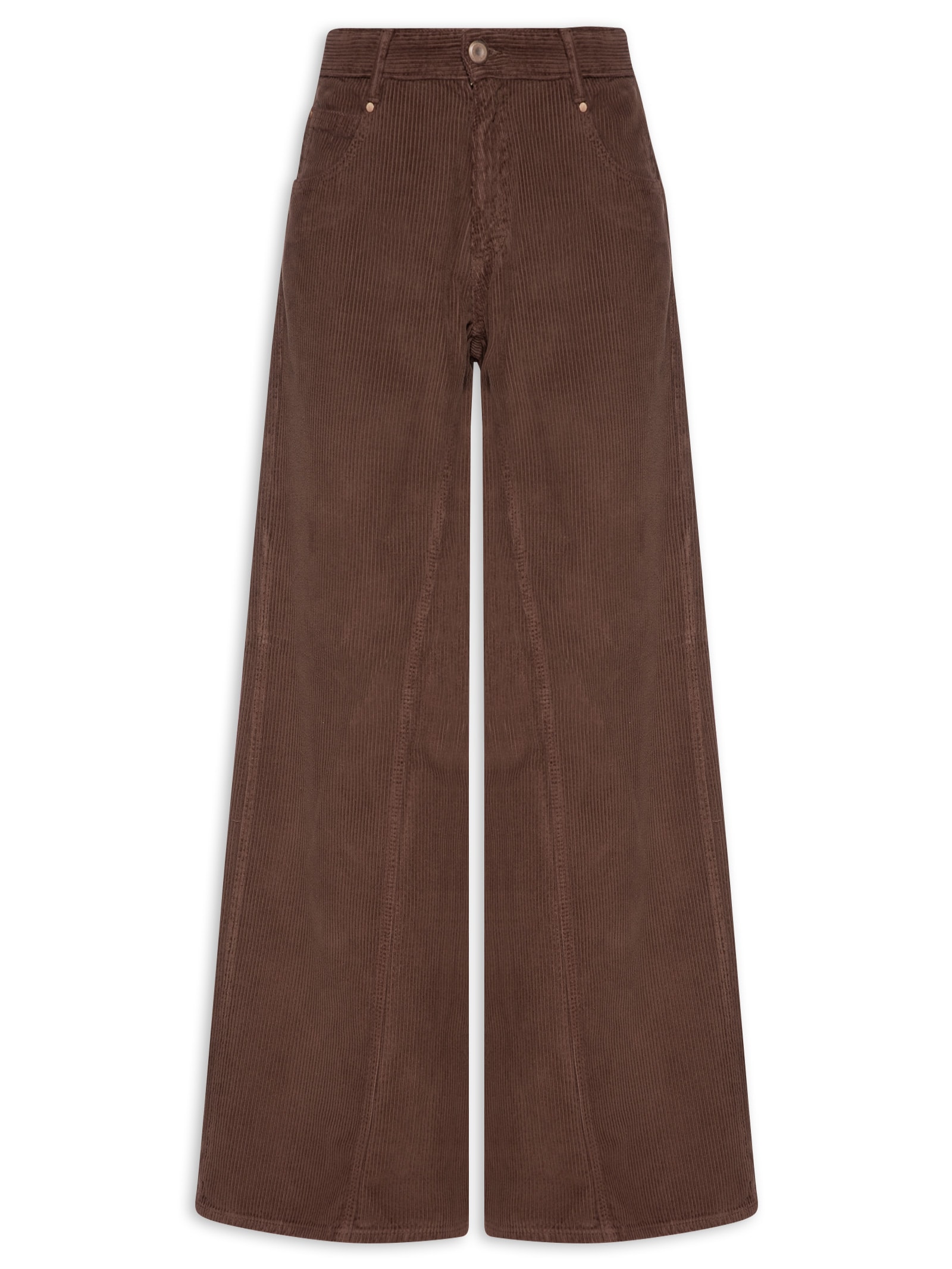 Calça Feminina De Veludo Dries Marrom Animale