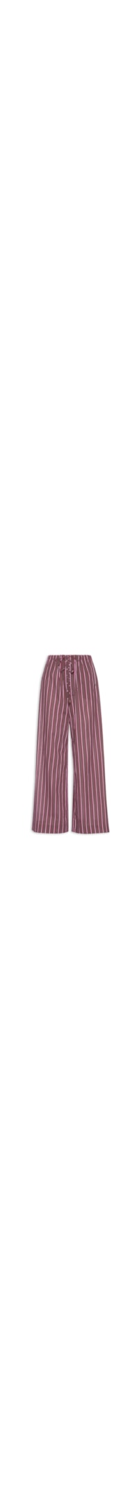 Calça Feminina de Voil Listrada Marrom Taupe – Marrom