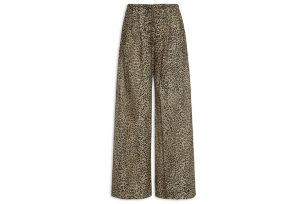 Calça Feminina de Voil Onça Manchas – Marrom