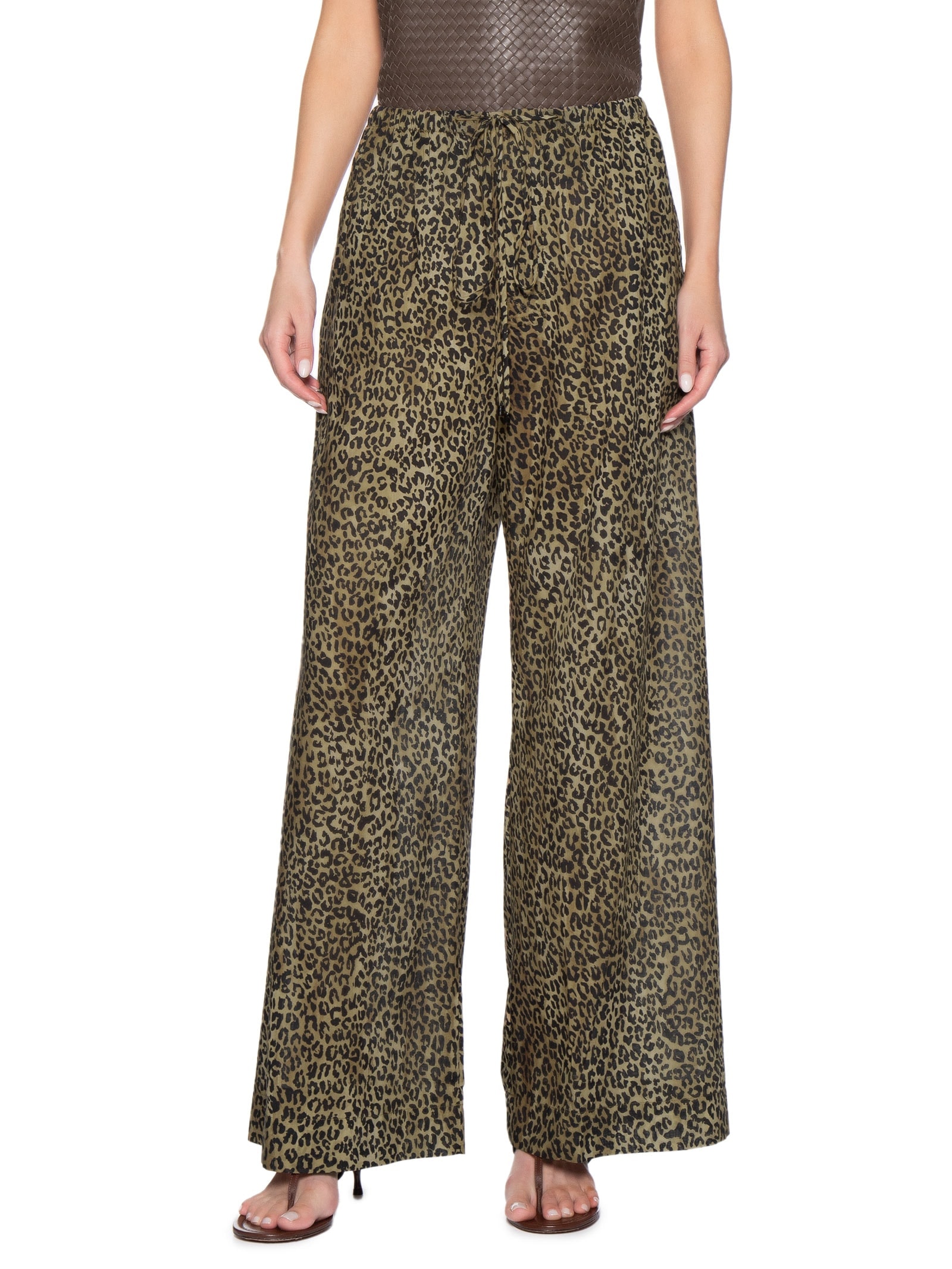 Calça Feminina de Voil Onça Manchas – Marrom Animale