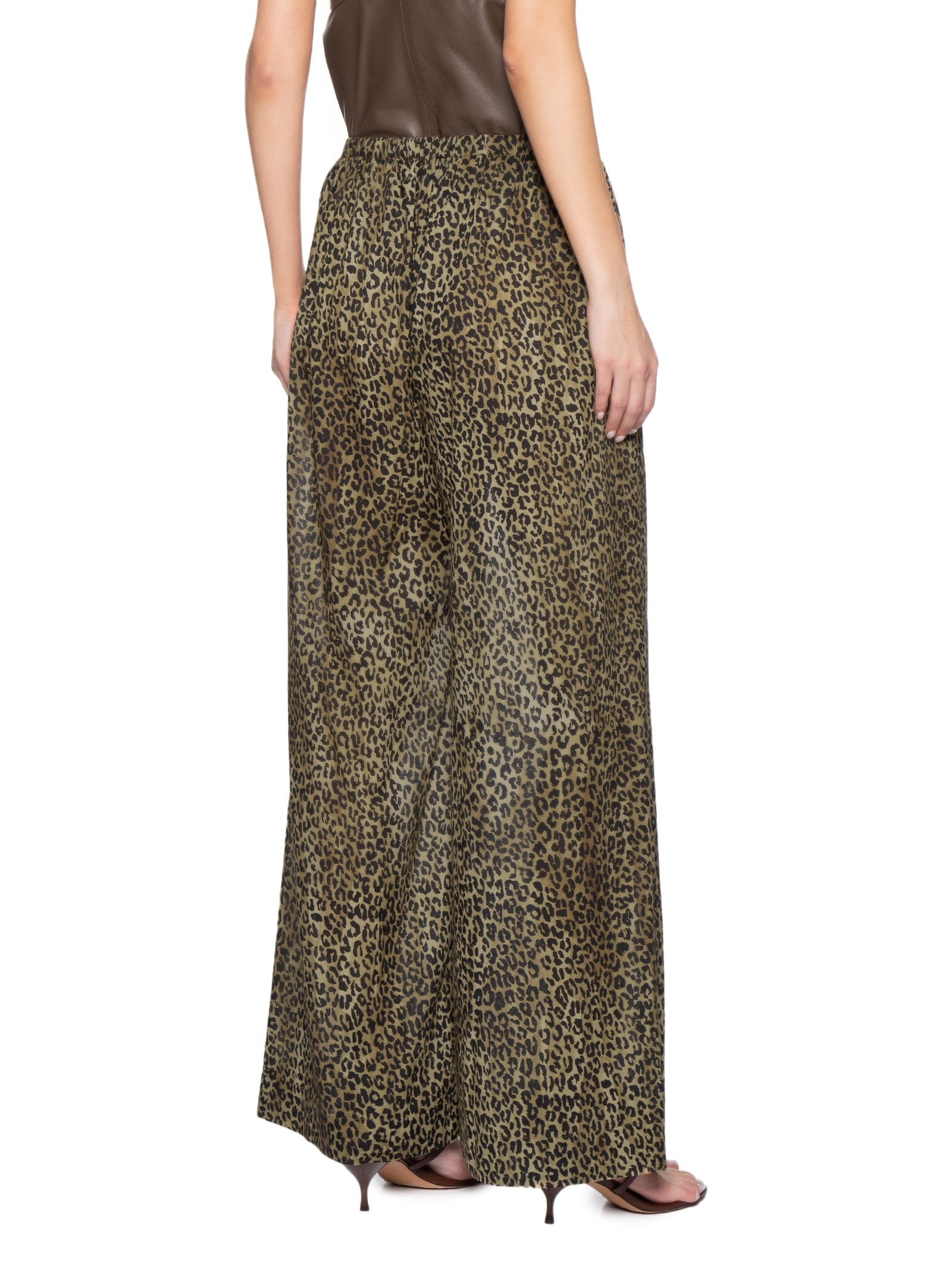 Calça Feminina de Voil Onça Manchas – Marrom Animale