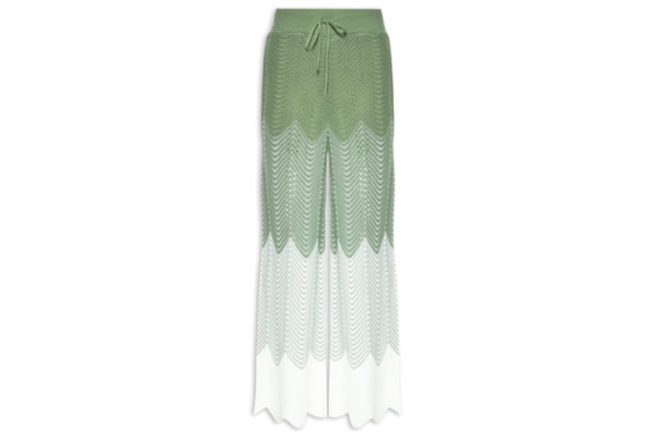 Calça Feminina Degradê Em Tricot - Verde