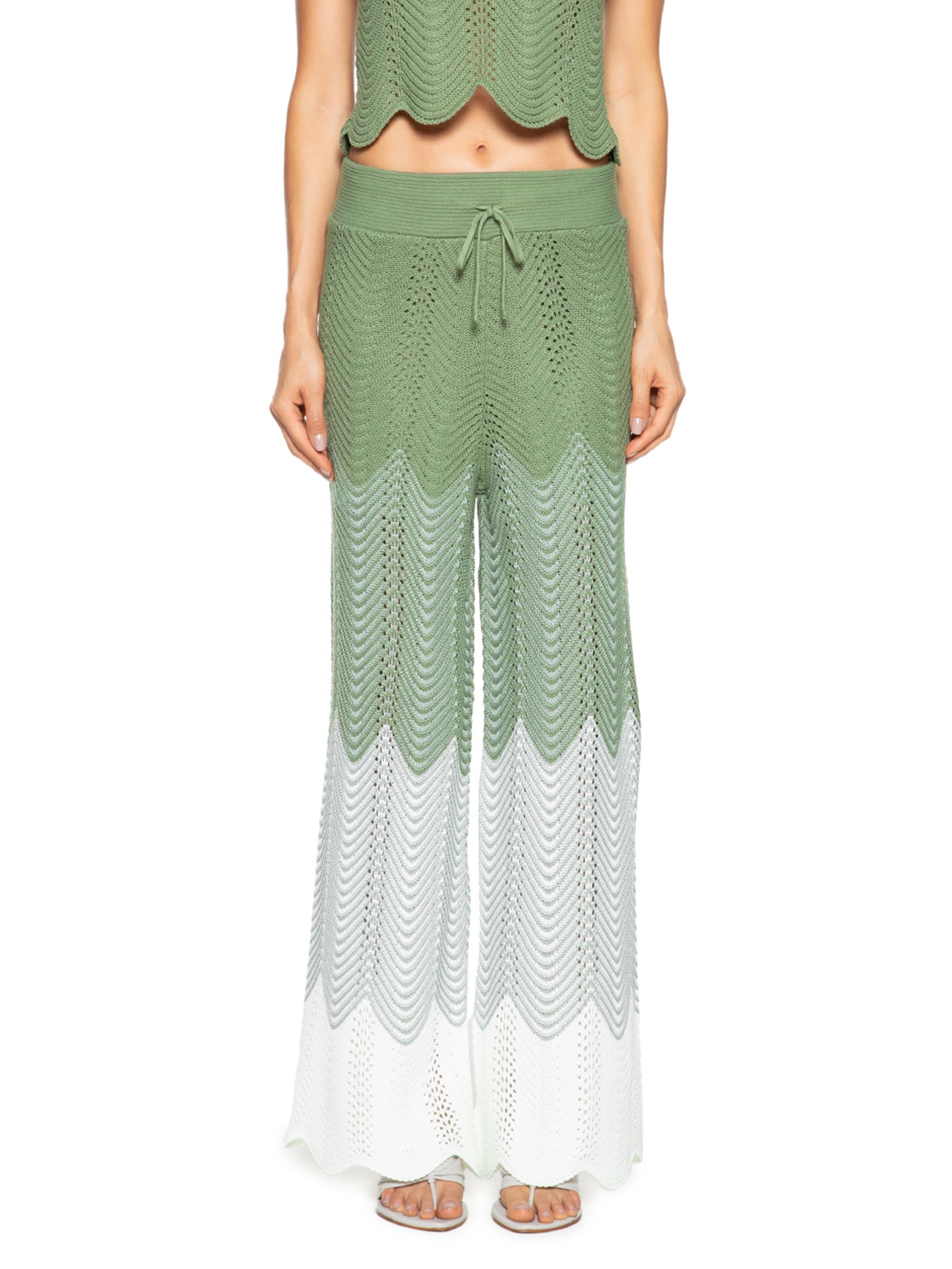 Calça Feminina Degradê Em Tricot Verde Market 33