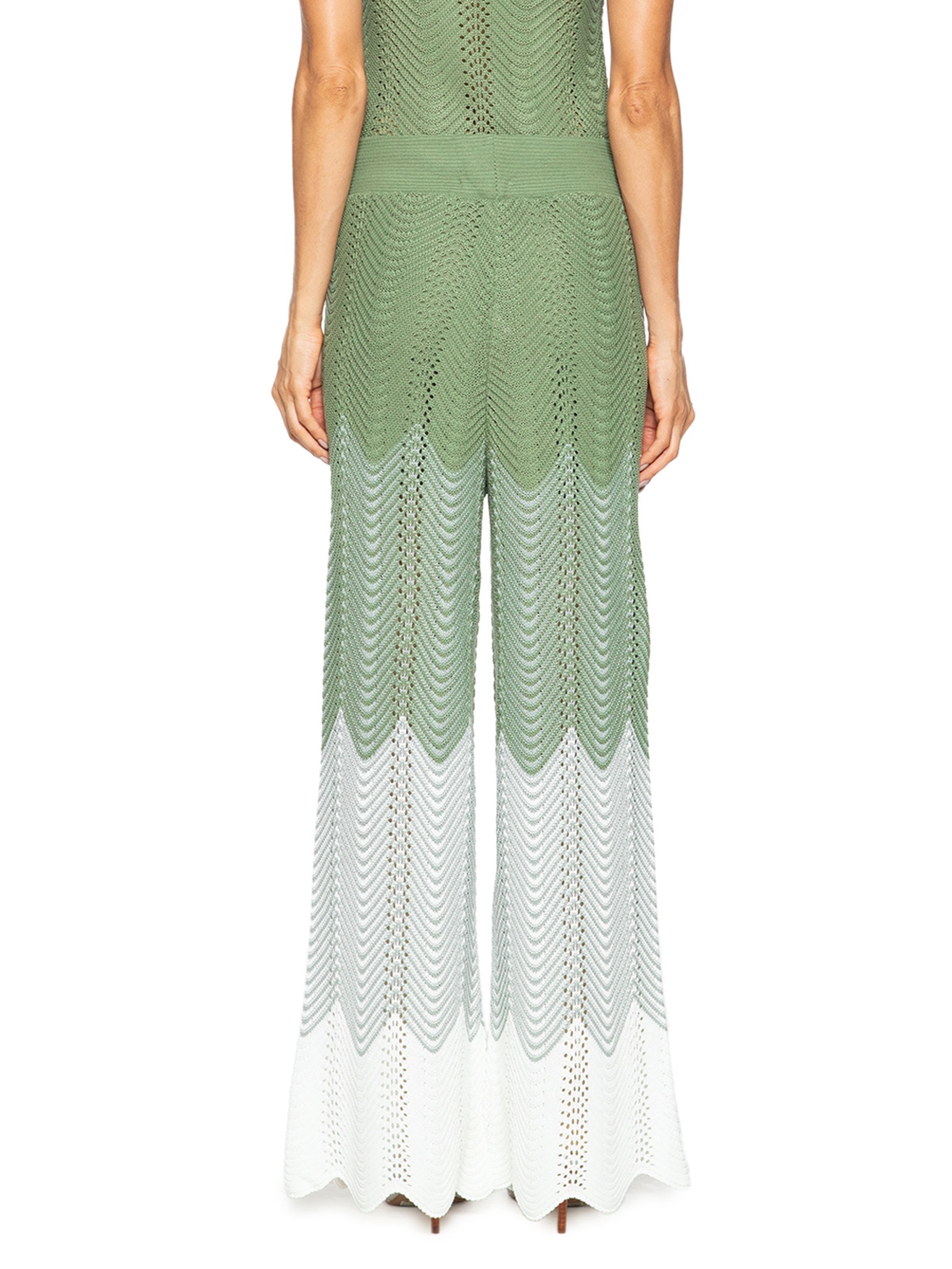 Calça Feminina Degradê Em Tricot Verde Market 33