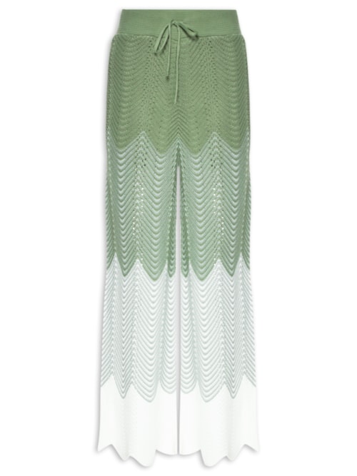 Calça Feminina Degradê Em Tricot – Verde