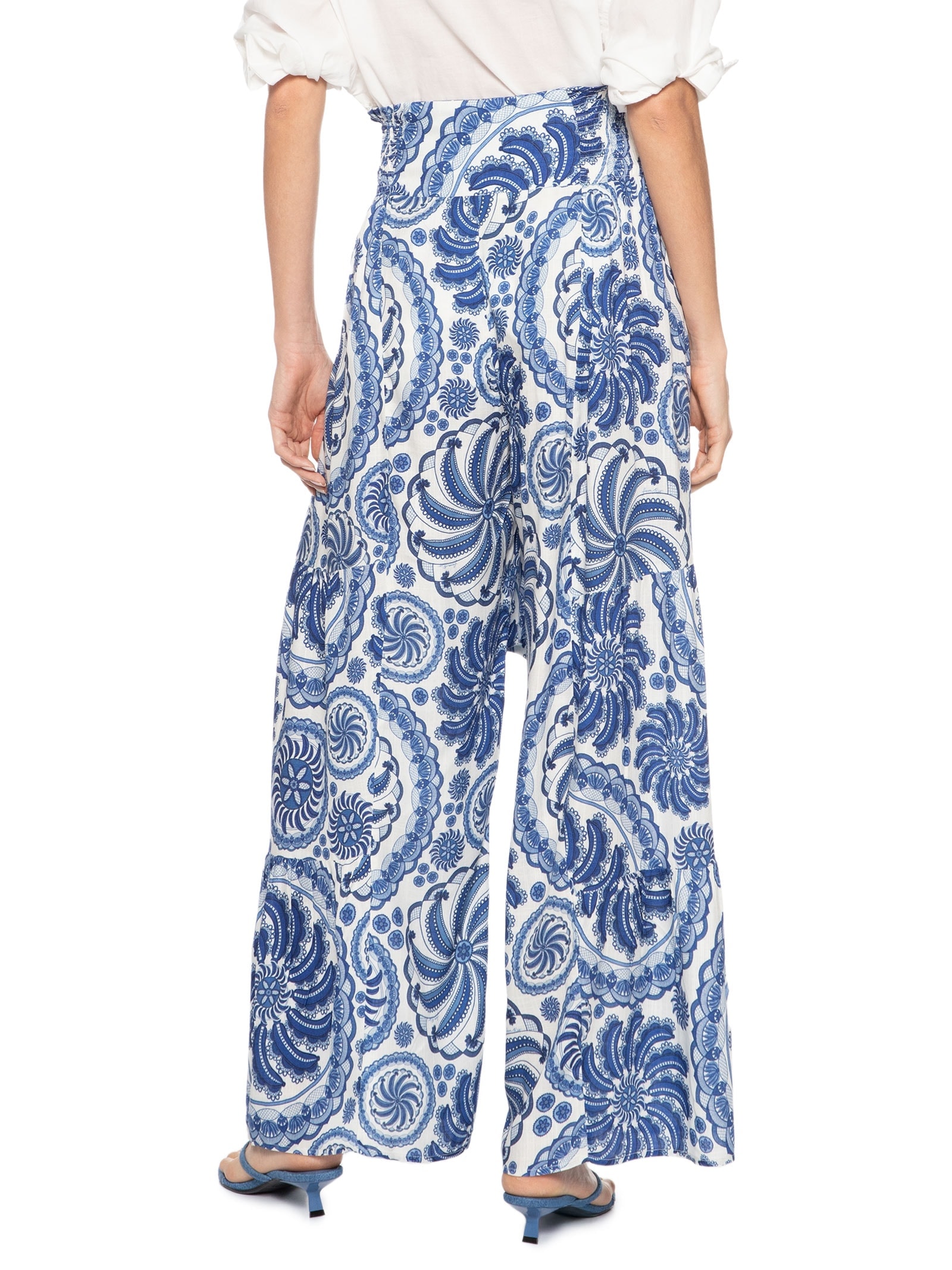 Calça Feminina Delicadeza De Banana Azul Farm Praia