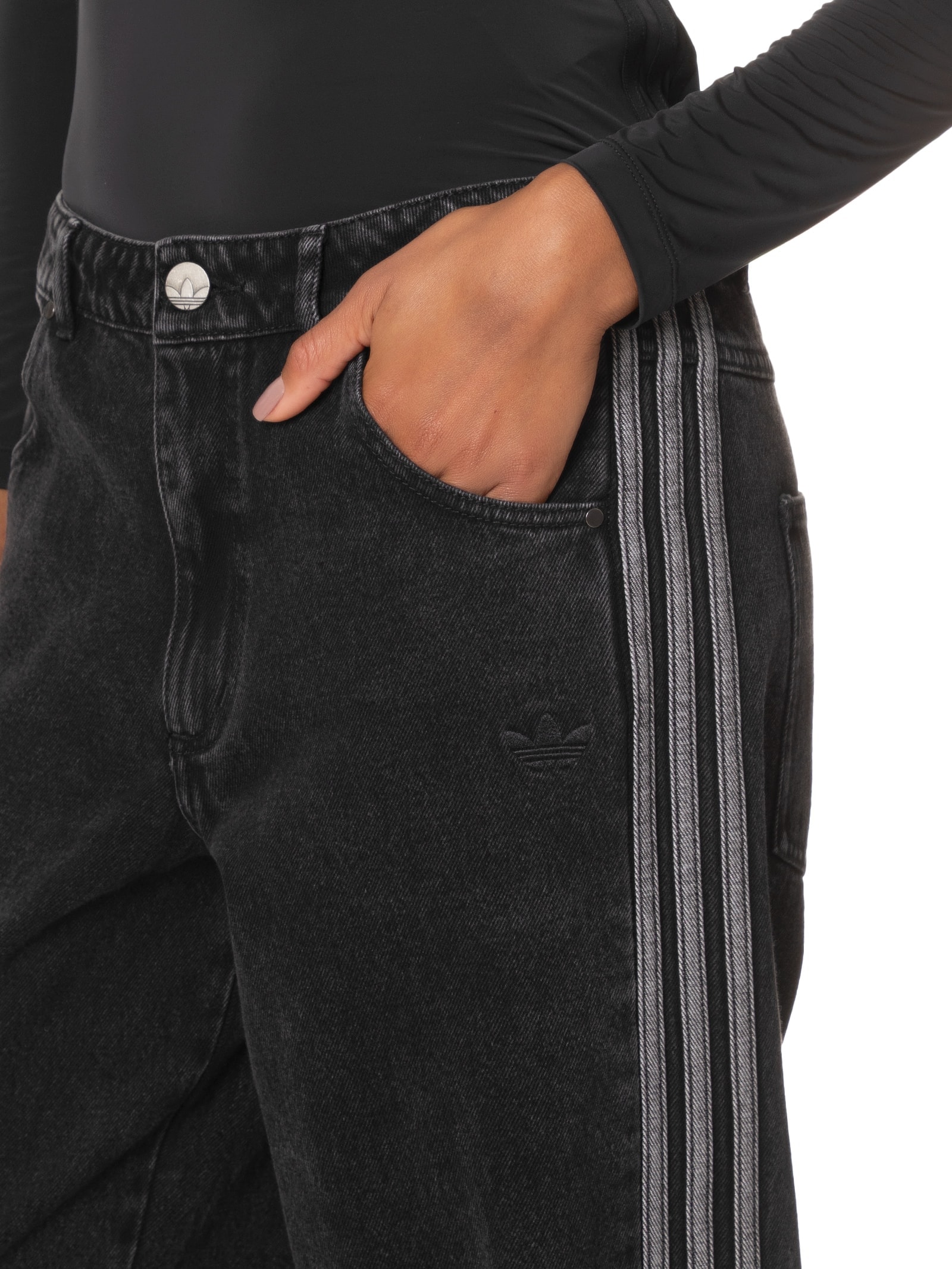 Adidas Originals - Calça Feminina Denim 3S - Preto