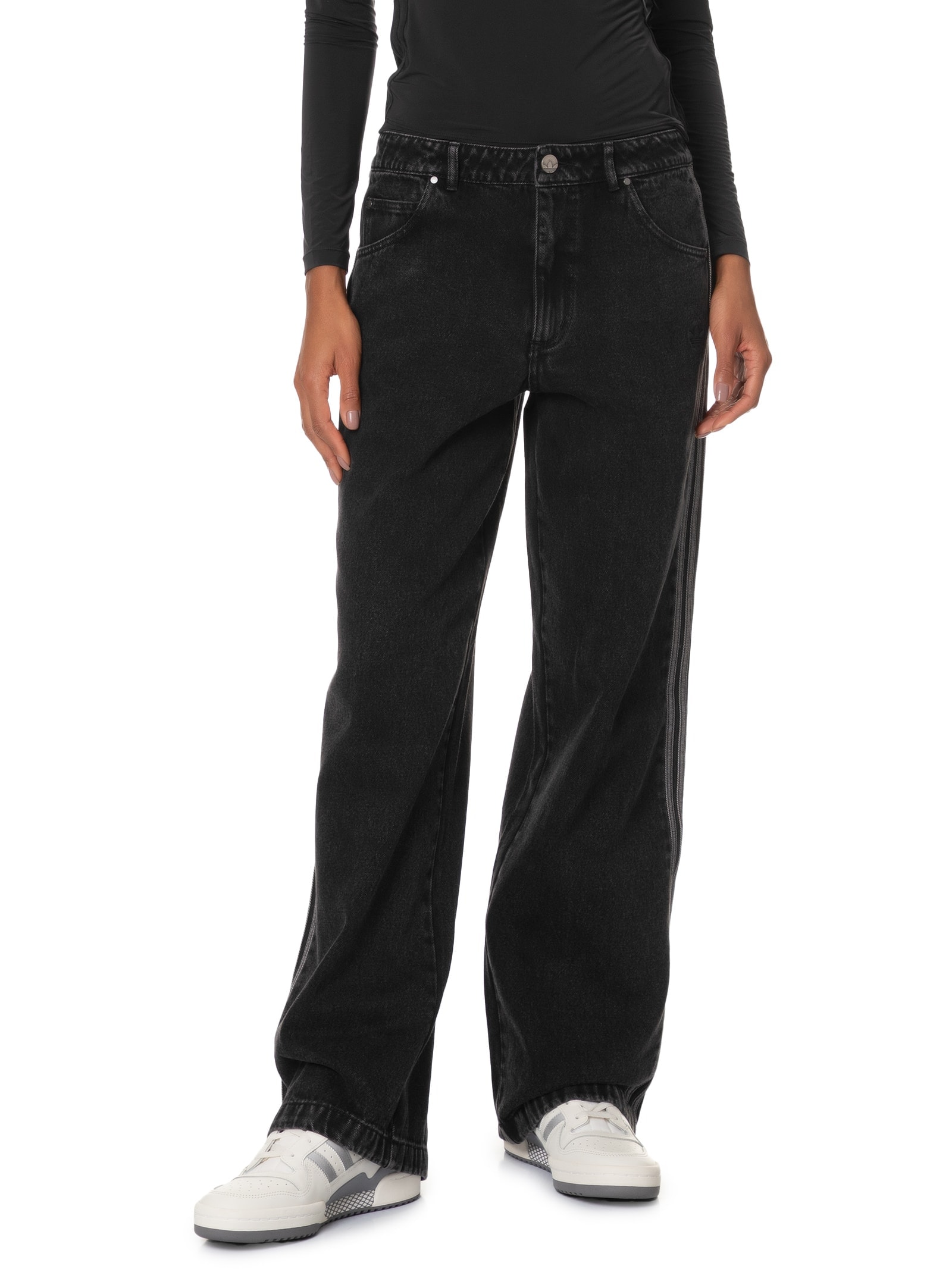 Adidas Originals - Calça Feminina Denim 3S - Preto
