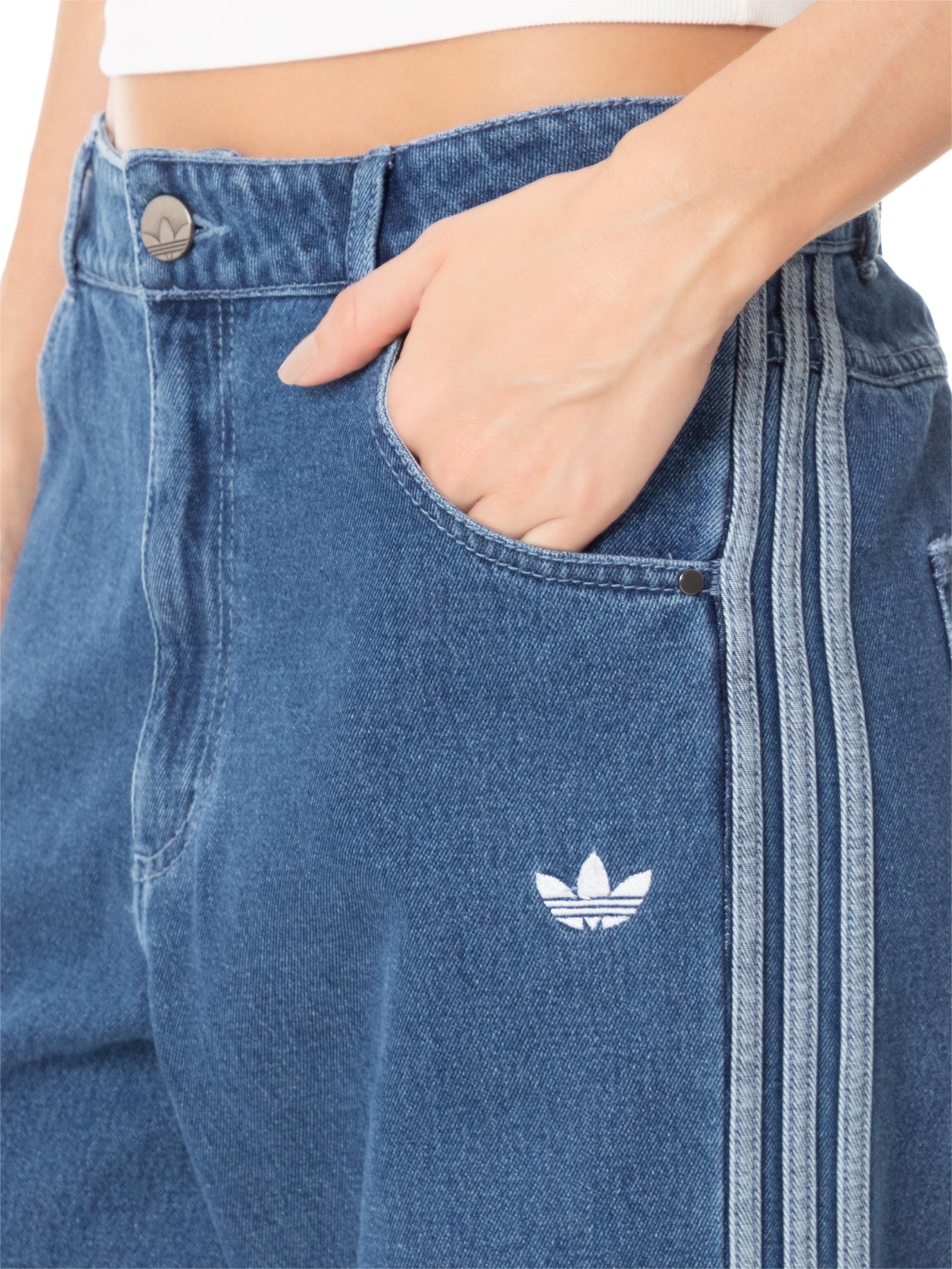 Calça Feminina Denim 3s Tp- Azul Adidas Originals