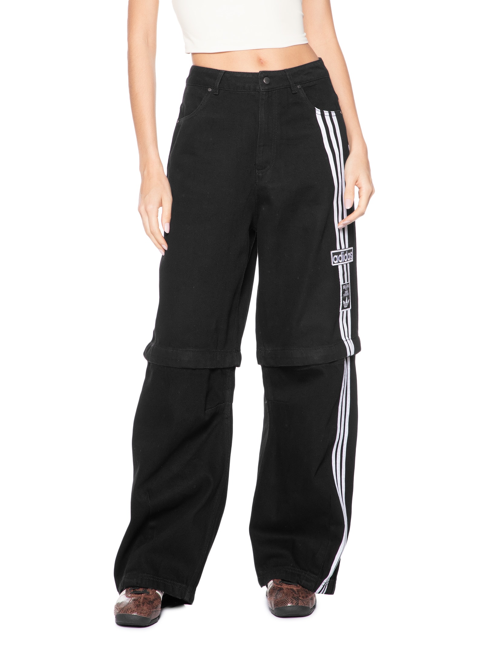 Calça Feminina Denim Preto Adidas Originals