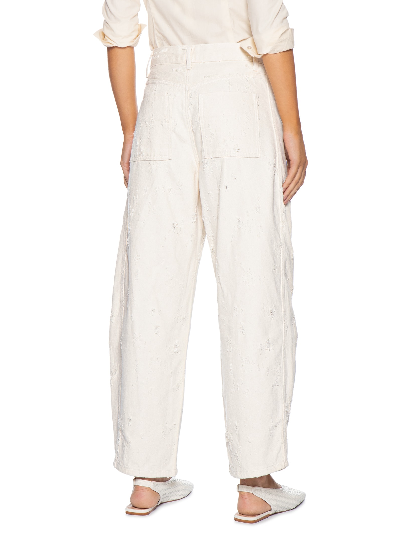 Calça Feminina Denin Texture Off White Osklen