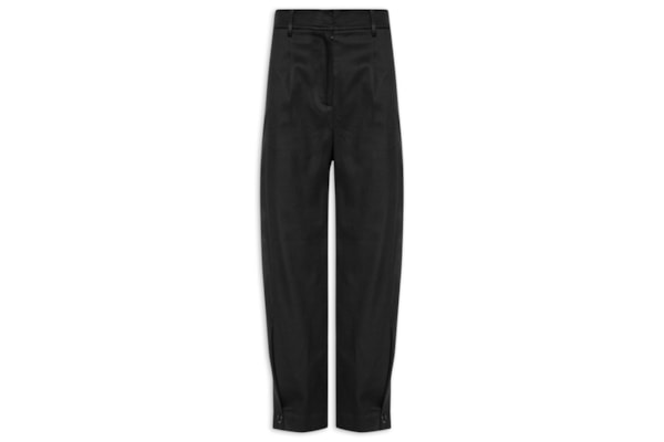 Calça Feminina Detalhe  Botões Na Barra - Preto