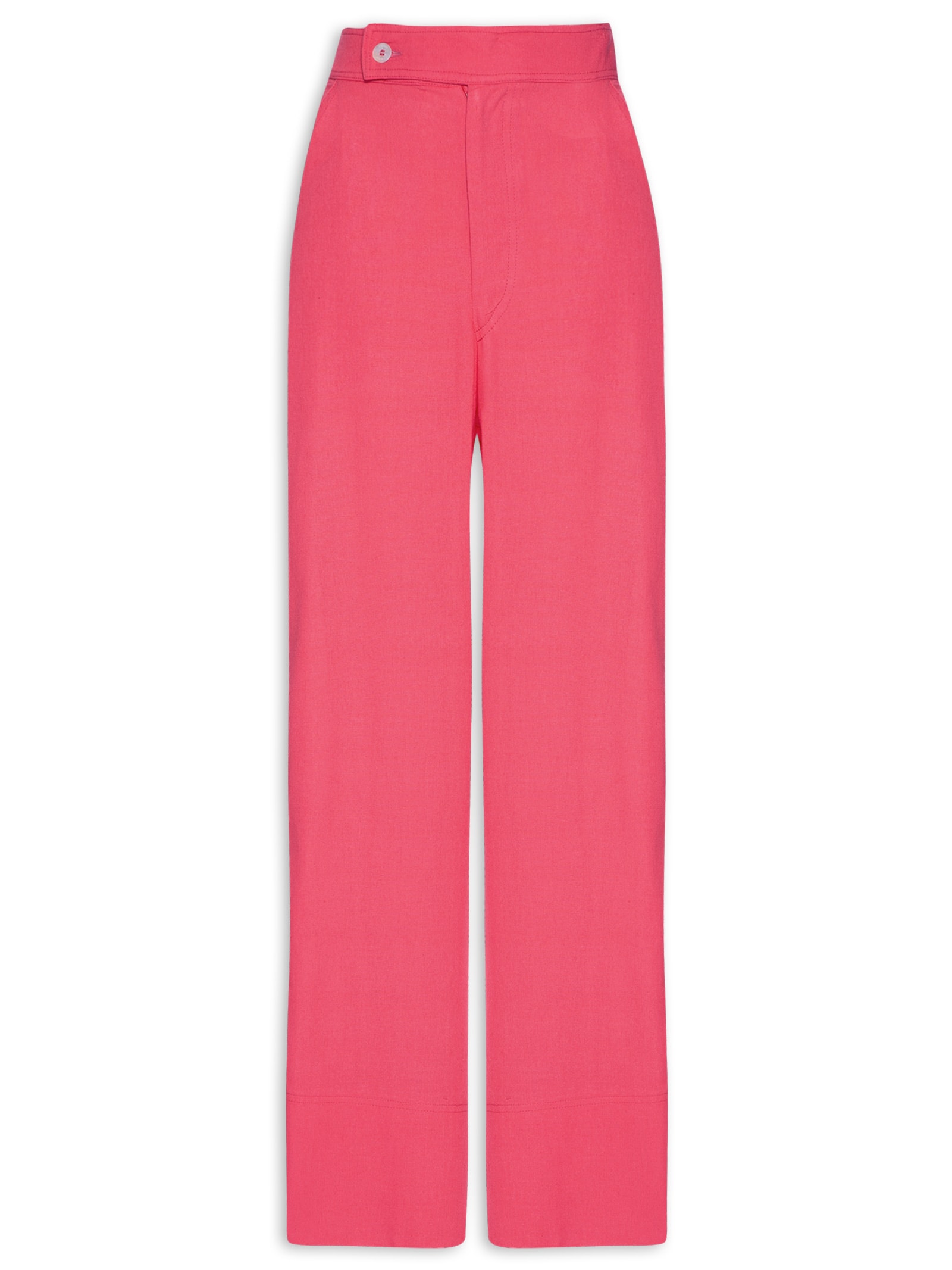 Calça Feminina Detalhe Pesponto Rosa Farm
