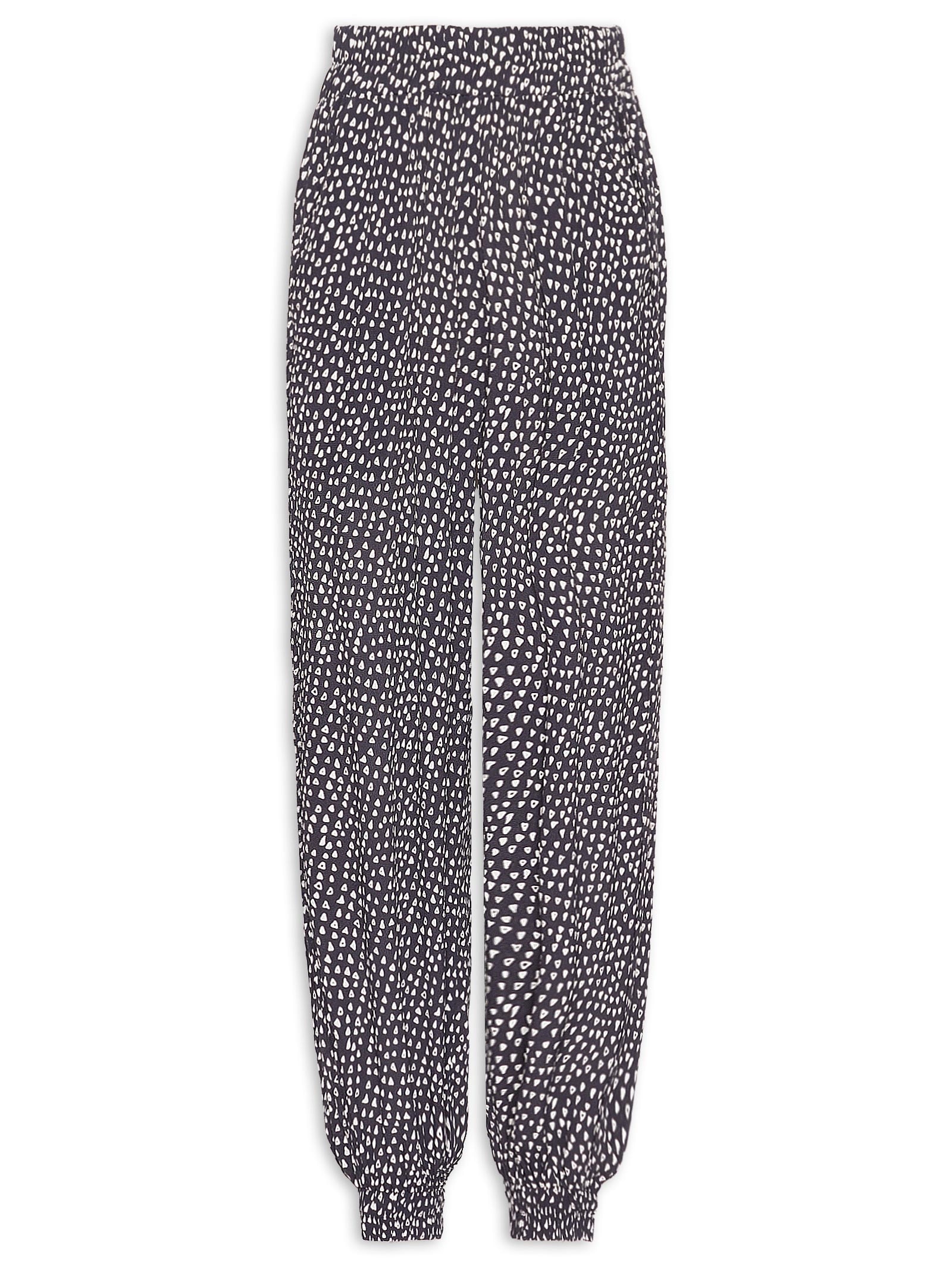 Calça Feminina Detalhe Vivos Estampado Preto Animale