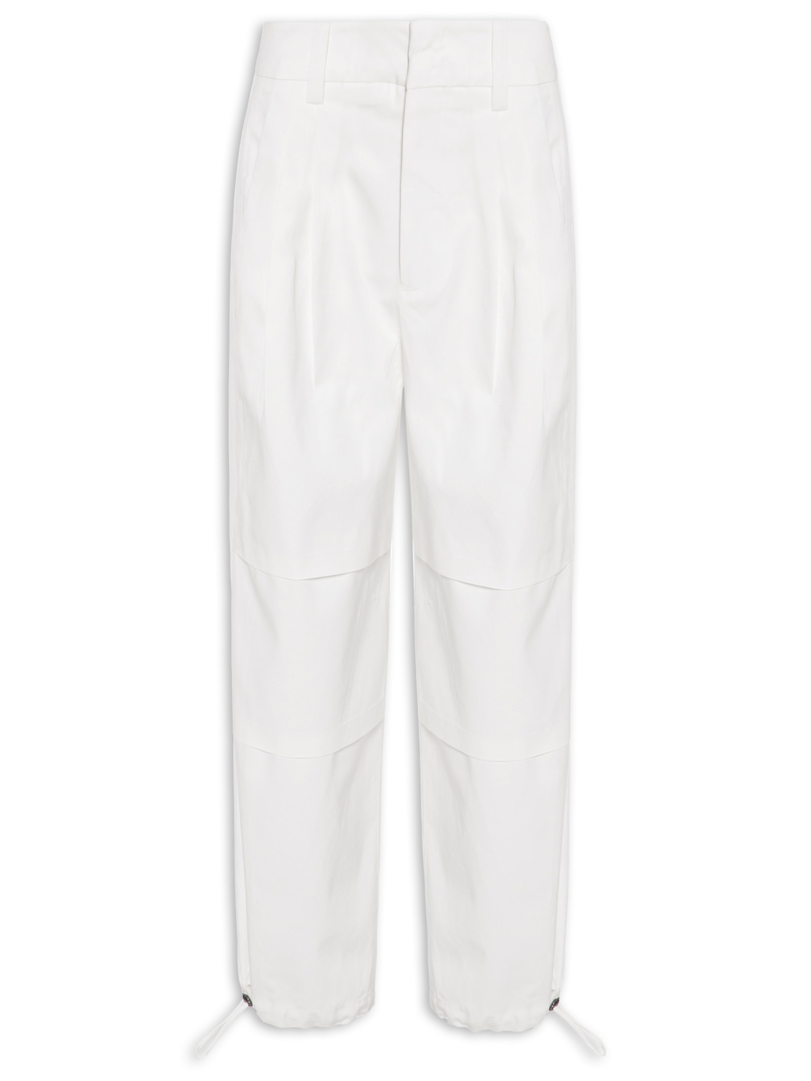 Calça Feminina Detalhes Pregas Branco Animale