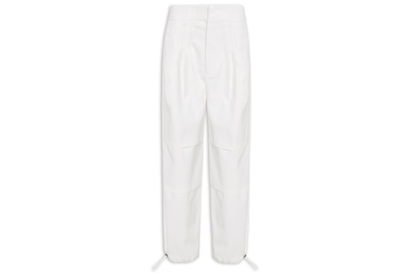 Calça Feminina Detalhes Pregas - Branco