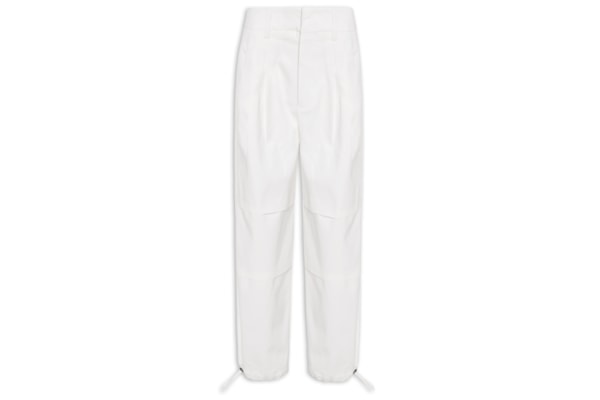 Calça Feminina Detalhes Pregas - Branco