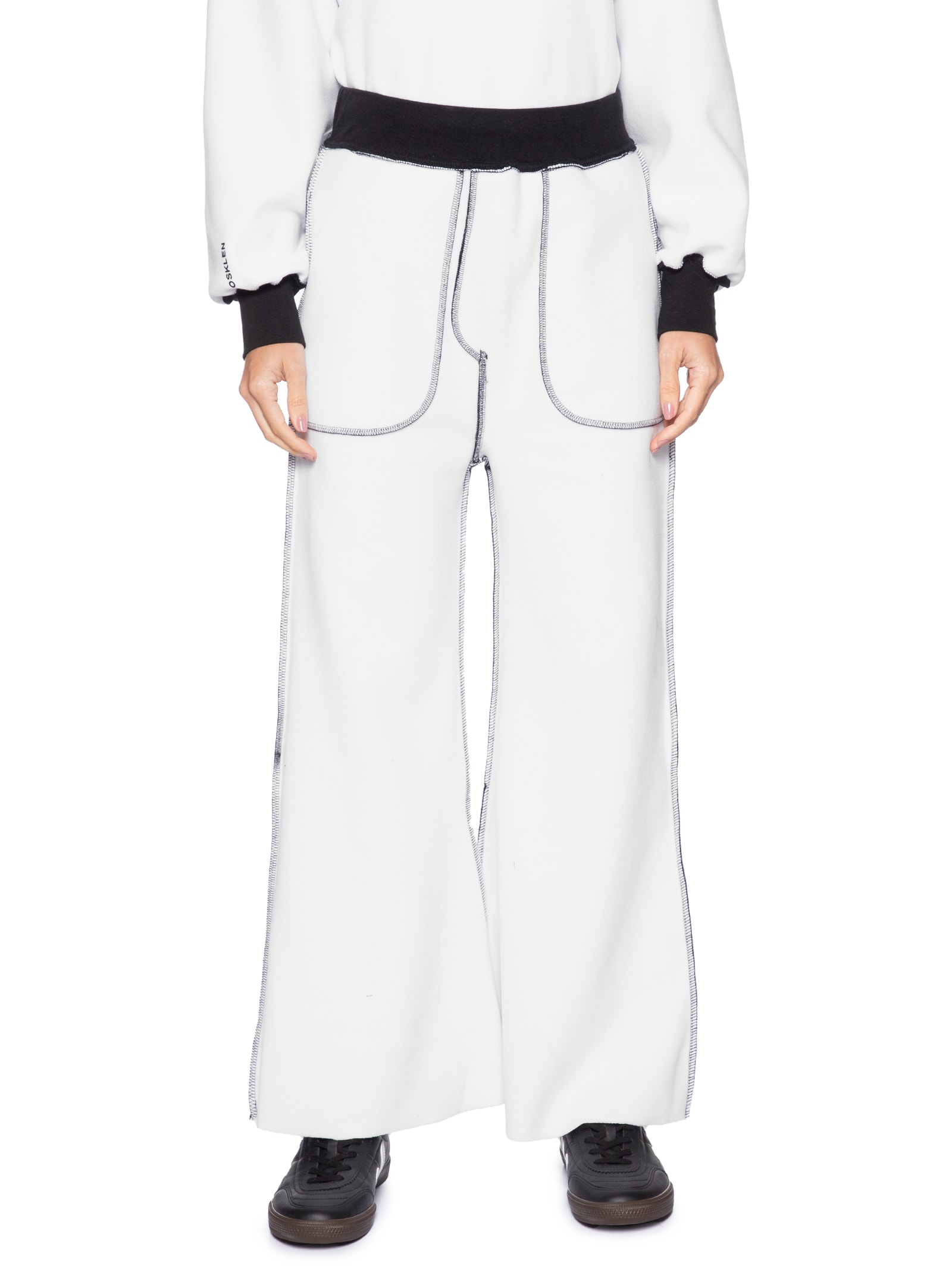 Calça Feminina Double Moletom Fleece Preto Osklen