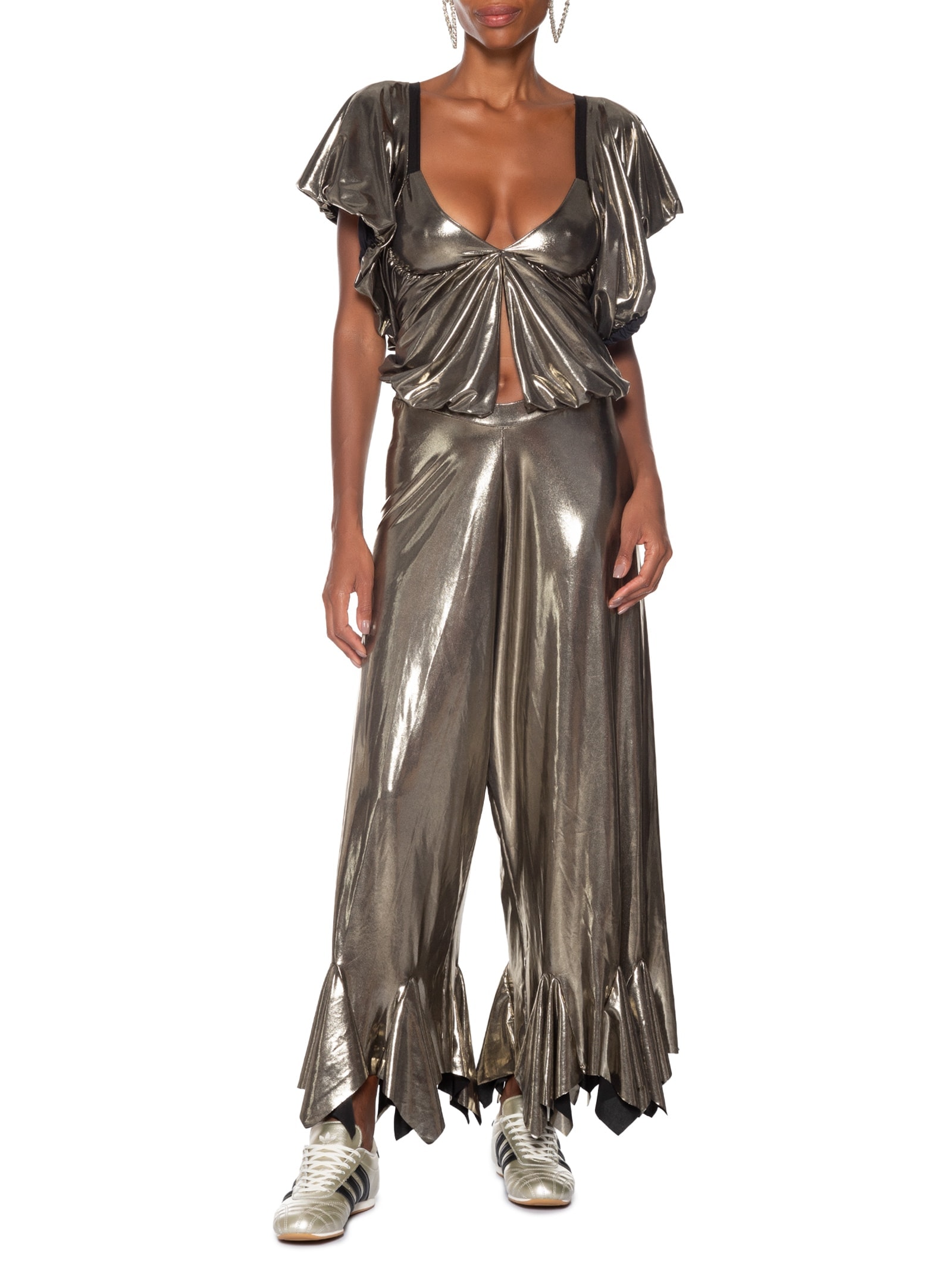 Calça Feminina Elza Prateado Carnavália