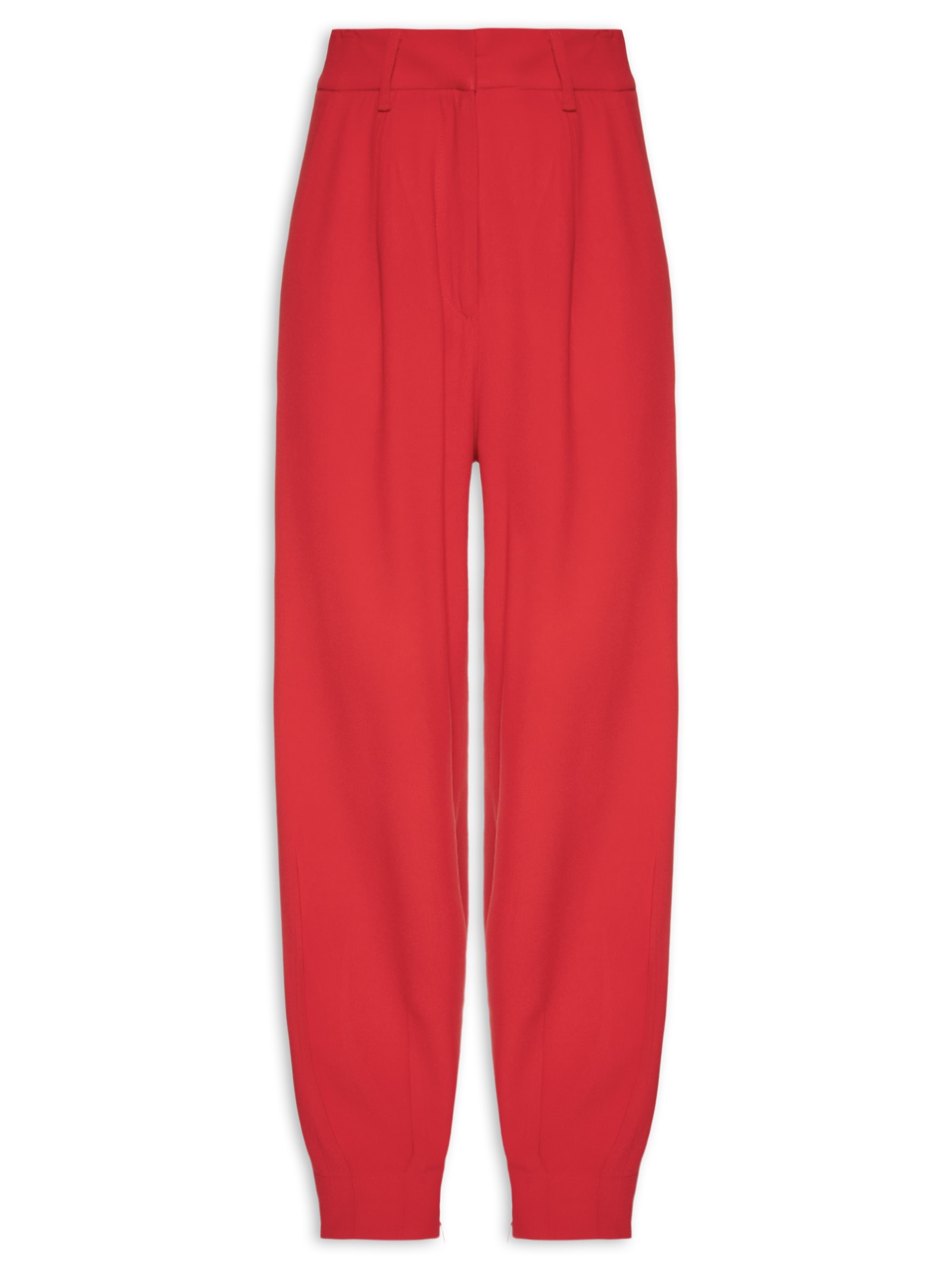 Calça Feminina Em Alfaiataria Cintura Alta Vermelho '2Essential