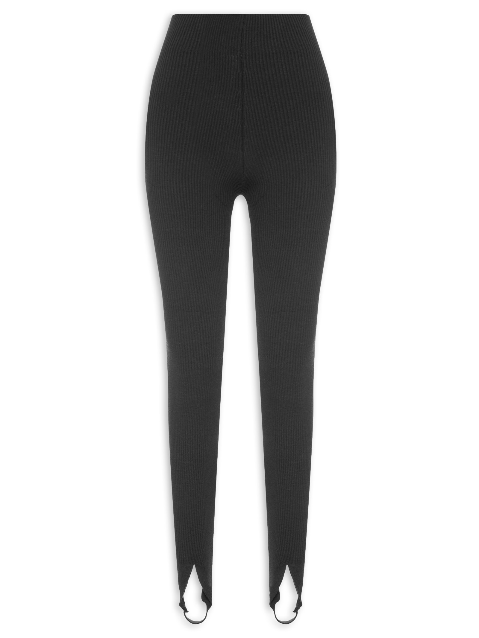 Calça Feminina Em Lã Merino Preto Anselmi