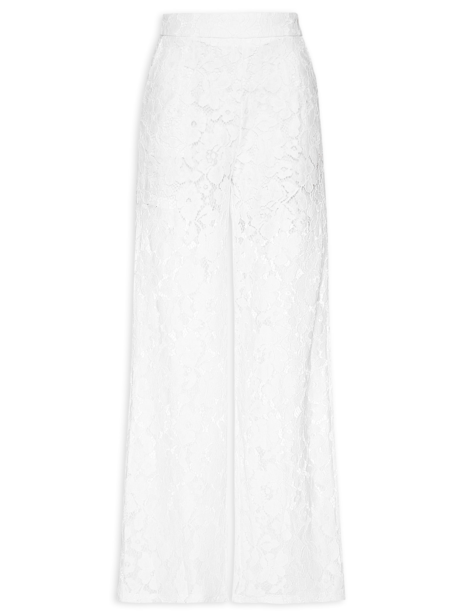 Calça Feminina Em Renda Branco Market 33