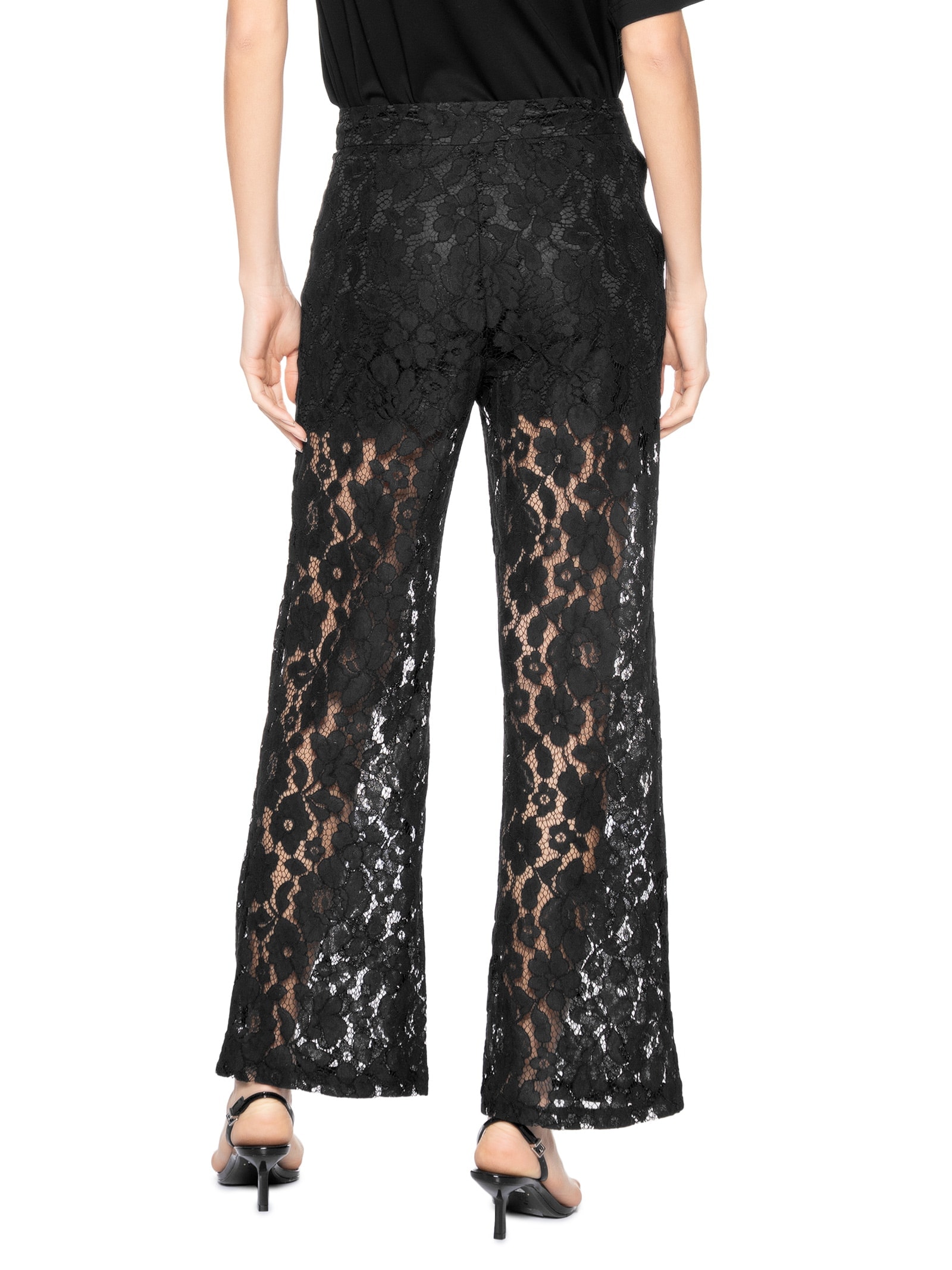 Calça Feminina Em Renda Preto Market 33