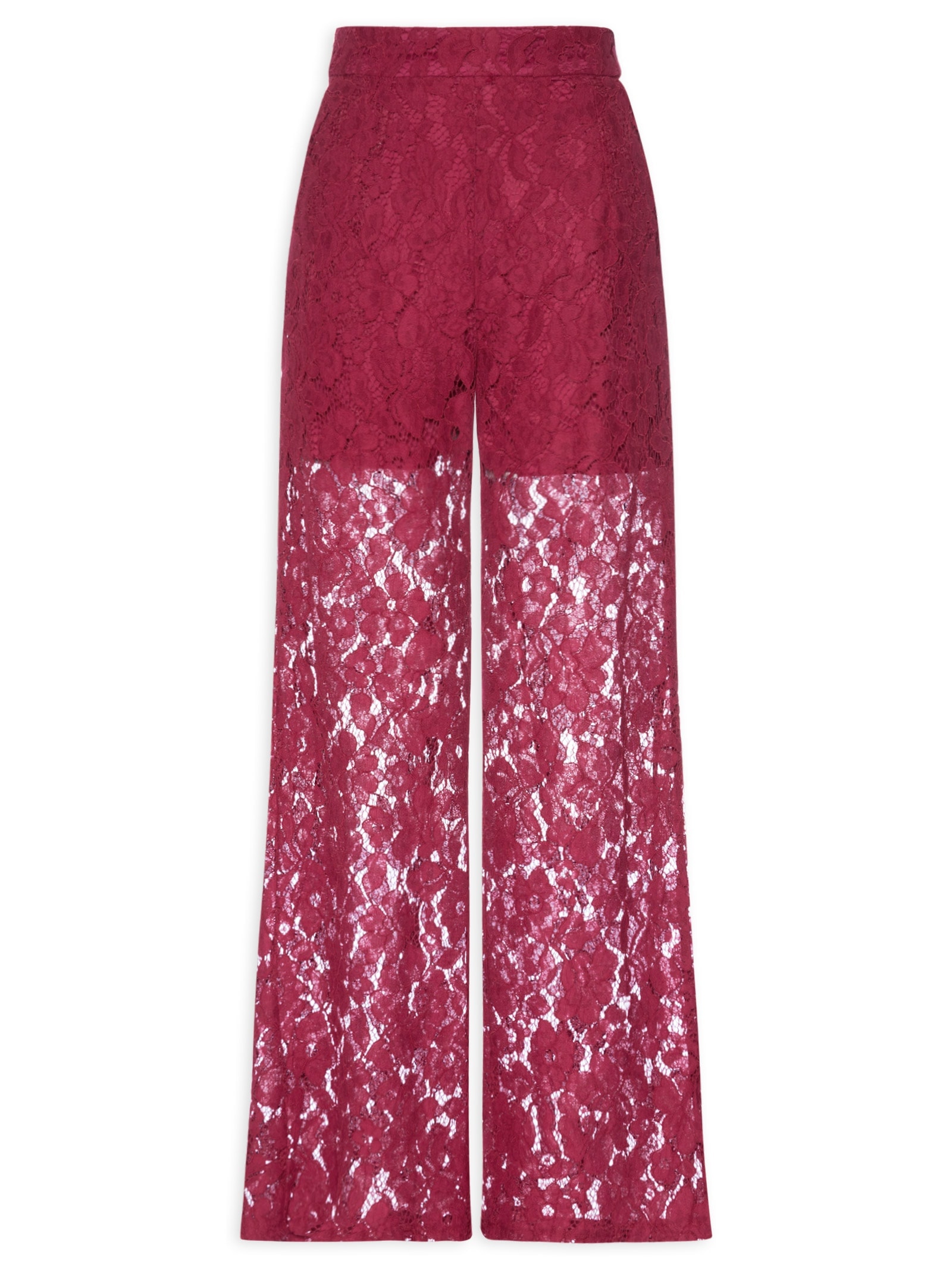 Calça Feminina Em Renda Vermelho Market 33