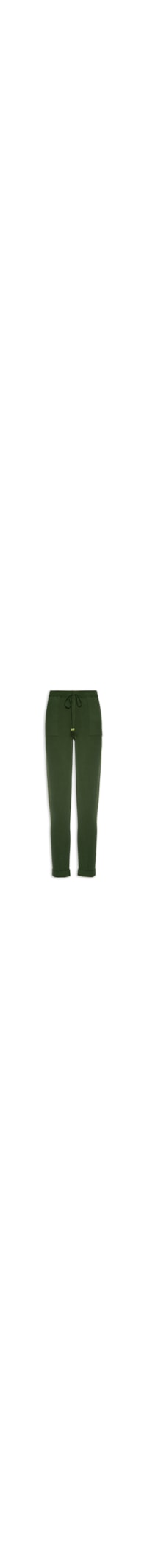 Calça Feminina Em Tricot Com Barra Italiana - Verde