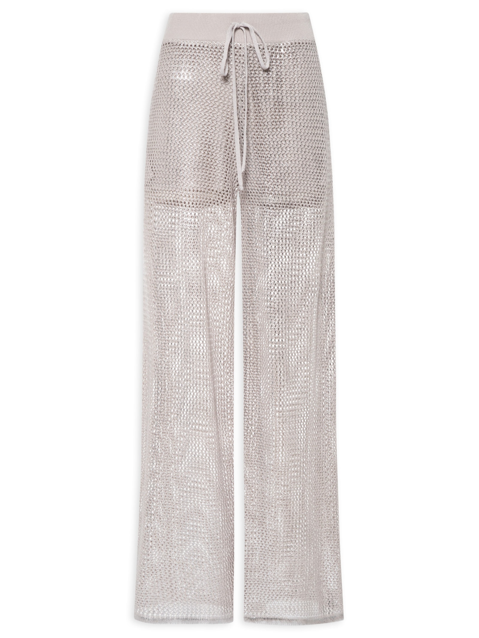 Calça Feminina Em Tricot Com Foil Prata Market 33