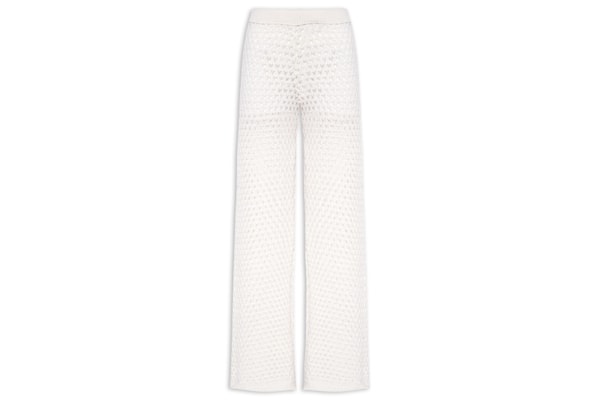 Calça Feminina Em Tricot - Off White