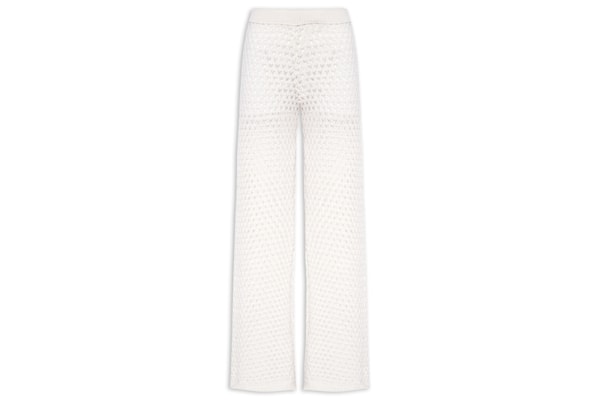 Calça Feminina Em Tricot - Off White
