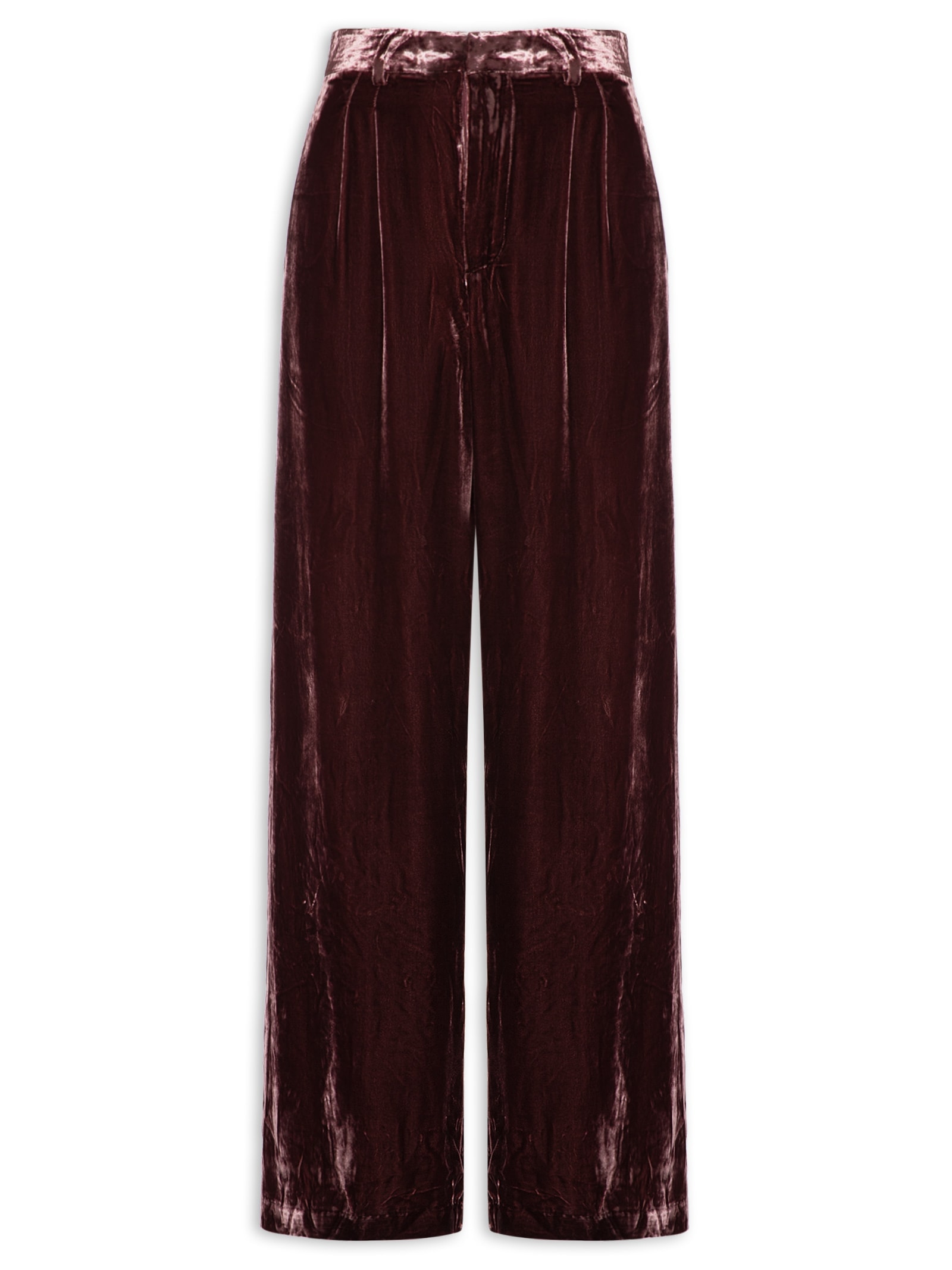 Calça Feminina Em Veludo Boho Roxo Animale