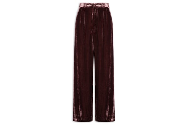 Calça Feminina Em Veludo Boho - Roxo