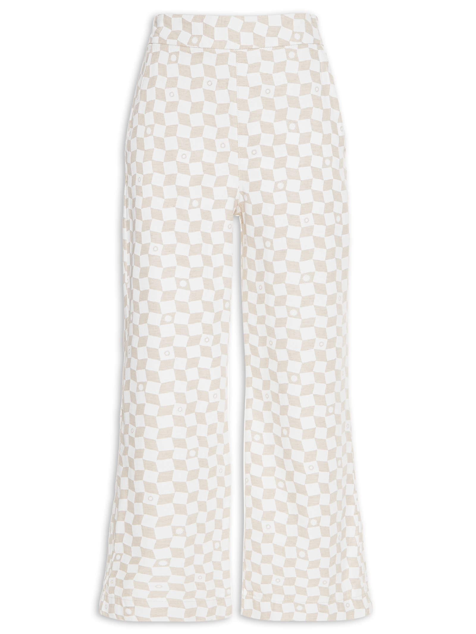 Calça Feminina Enigma Sarja Branco Cantão